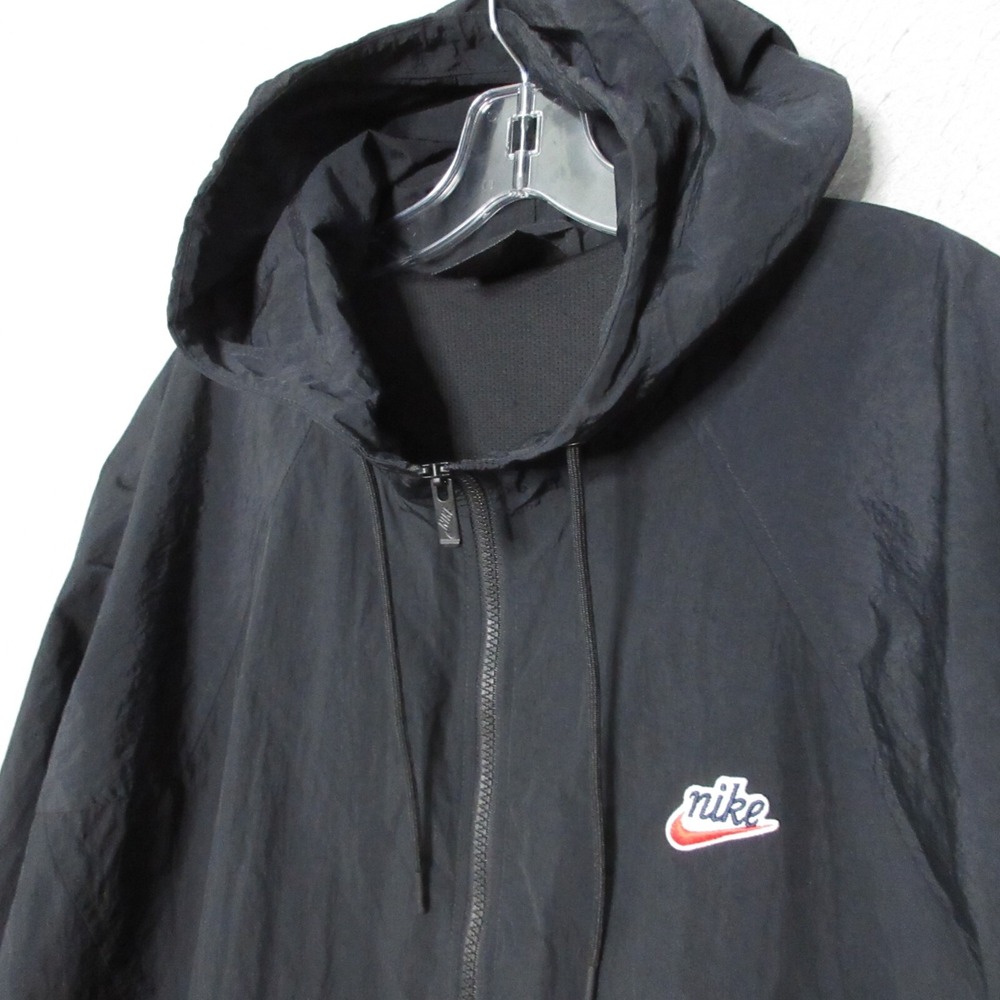 NIKE Sportswear Heritage WINDRUNNER Jacket Men XXL Black Nylon 90s Full Zip